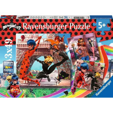 Ravensburger Пазл 3x49 элементов Леди Баг и Супер-кот