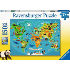 Ravensburger Пазл 150 элементов Карта мира животных