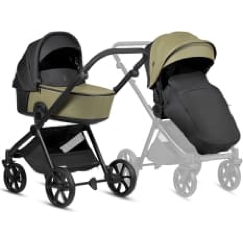 Tutis MIO3+ LEATHER 2/1 Olive Универсальная коляска 2in1