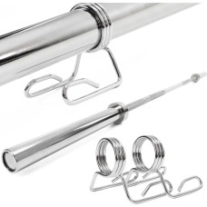 Springos Прямой олимпийский гриф act0008, 220 см, 50 мм