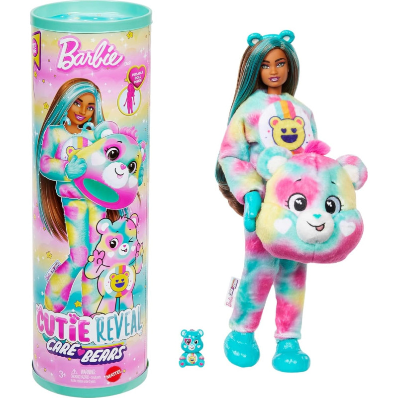Barbie Cutie Reveal Серия Care Bears 2 &ndash; Good Vibes Bear (Тёмная кожа)