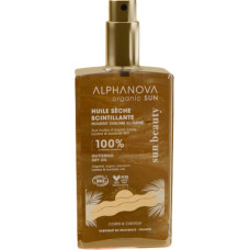 Alphanova Sun Сияющее органическое сухое масло для тела и волос с маслами арганы, жожоба и баобаба, 100 мл