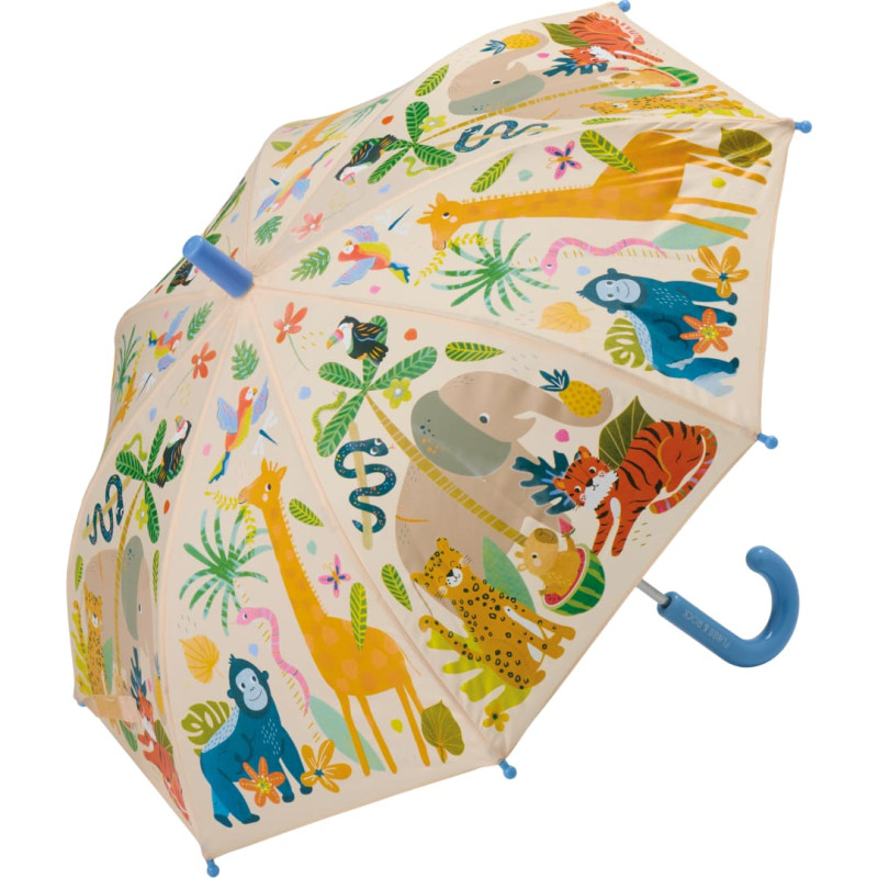 Floss & Rock Colour Changing Umbrella - Jungle