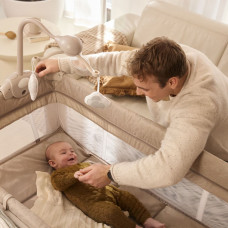 Туристическая кроватка Kinderkraft LEODY UP, бежевая