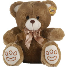 MIŚ SIEDZĄCY Z ATŁASOWĄ KOKARDĄ