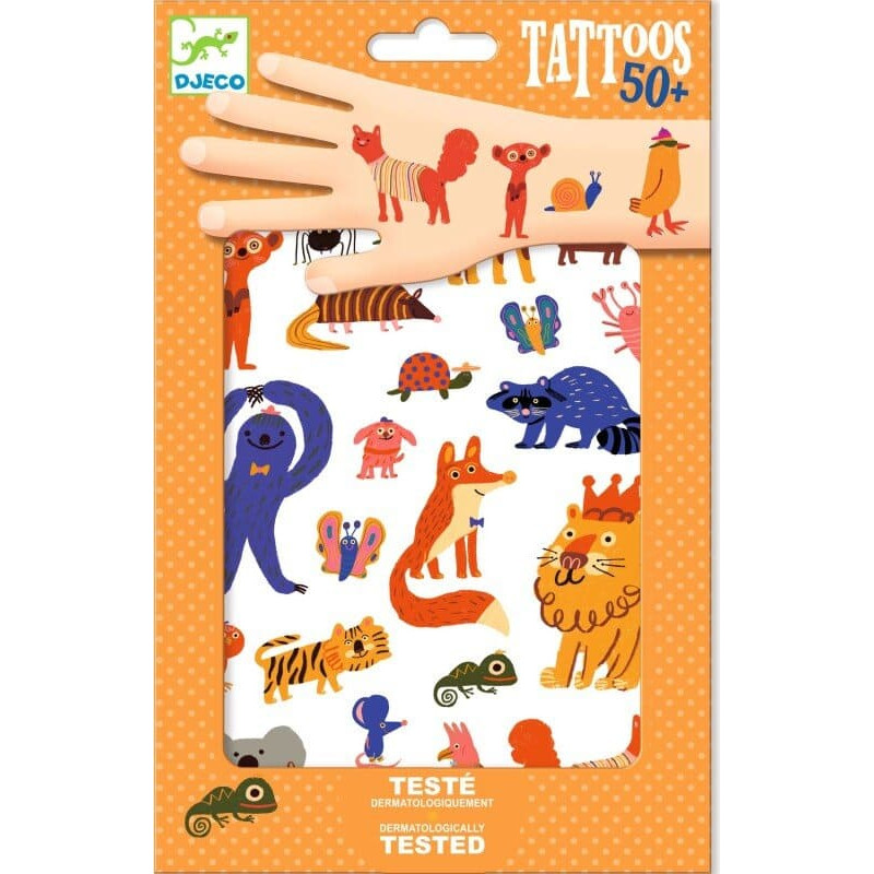 Djeco Татуировки - Весёлые животные (50+ татуировок)