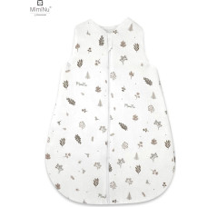 Miminu KIECZMERSKI Śpiworek letni AVI MUŚLIN bawełna 100% 3-12m, 0,5-1TOG Listki