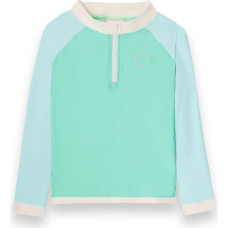 Kietla Плавательная футболка ICONIC с тканью с защитой от солнца UPF 50+ и UV-сенсором, для детей 4-6 лет, green blue