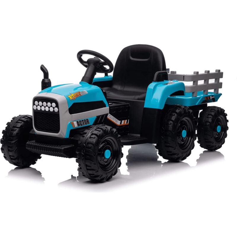 Bērnu elektriskais traktors ar piekabi HATIS, gaiši zils
