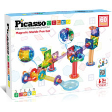 Picasso Tiles Magnetic Construction Set Marble Run 60 pcs, PTG60