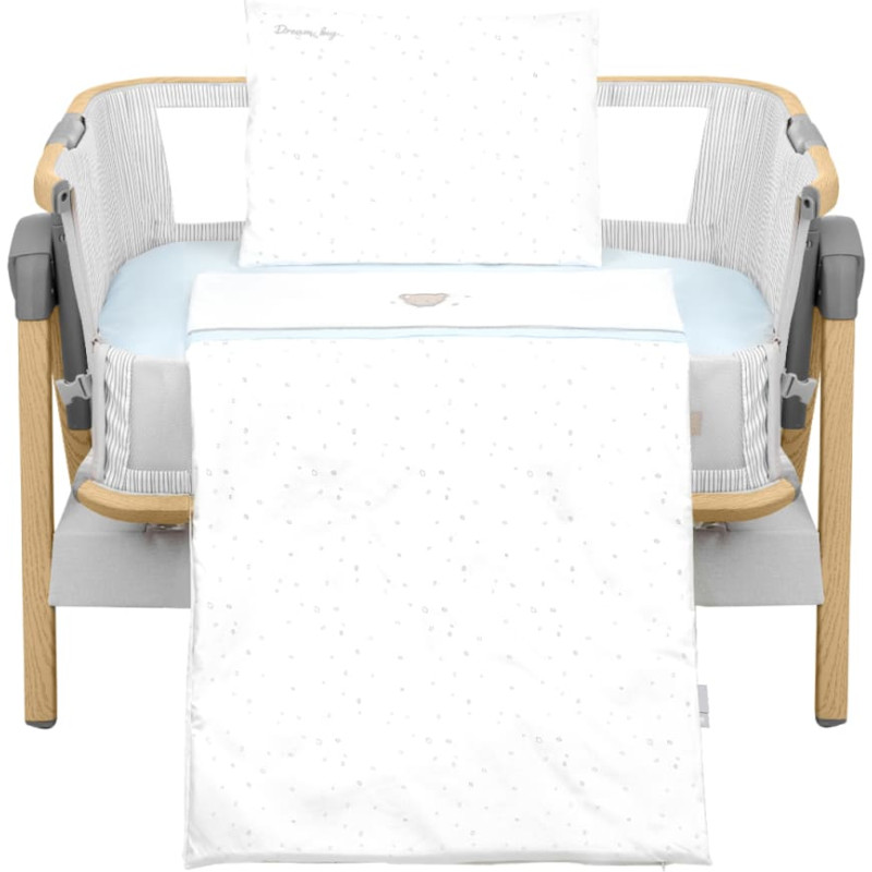 Mini cot bedding set 3pcs Dream Big Blue