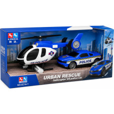Politseiauto ja helikopter