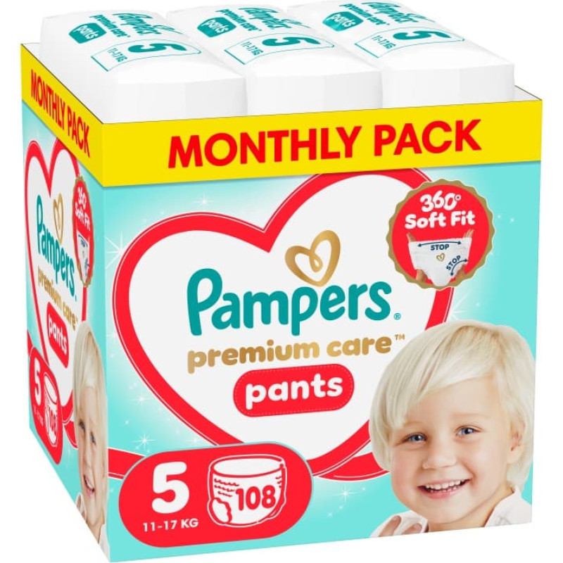 Pampers Pants autiņbiksītes, 5. izmērs, 11-17kg, 108gab - 80894762