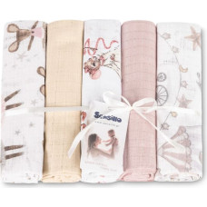 Sensillo TETRA DIAPER 70X80 5-PACK MOUSE PINK