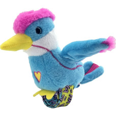 Happy Yappers Interactive Plush Bird Blue-Pink Woodpecker, 9382