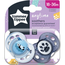 TOMMEE TIPPEE Силиконовая пустышка ANYTIME 18-36м, 2шт. 43348694