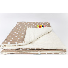 Ankras Sedziņa divpusēja MINKY Dots beige-ecri 75х100 cm