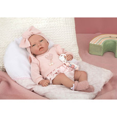 Arias Reborn doll in pink clothing, 40 cm