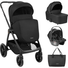 KIKKABOO Коляска 3 в 1 с люлькой Modena Black