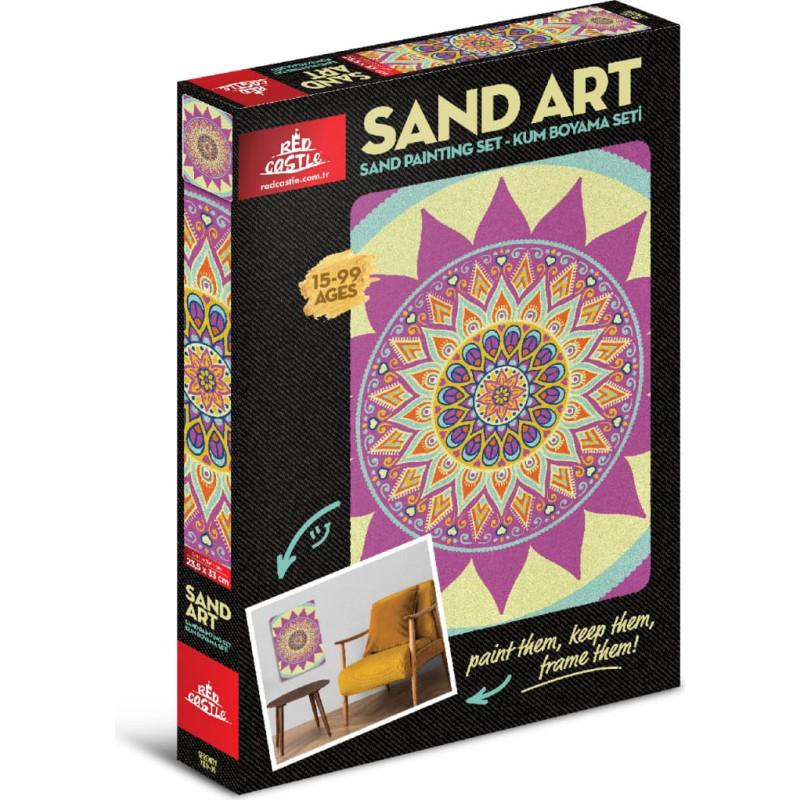 Red Castle sand art set, Mandala