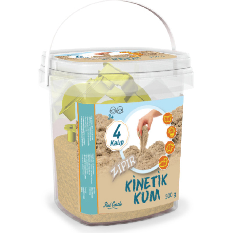 Red Castle kinetic sand, natural colour 500 g