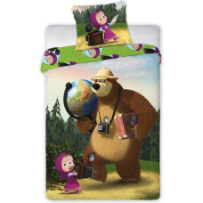 BEDDING SET MASHA AND THE BEAR 035 160X200+70X80 COTTON.