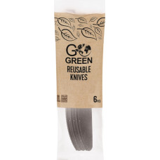 Gogreen Многоразовые ножи Go Green 6 шт. черный