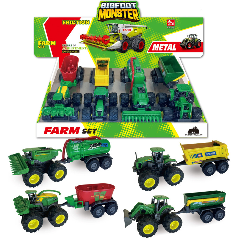 POJAZD ROLNICZY METAL TRAKTOR PRZYCZEPA