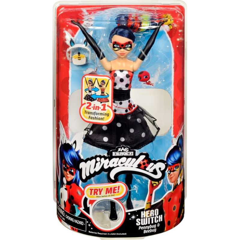 Miraculous doll Hero Switch Penny Bug & Bee Bug, 50417