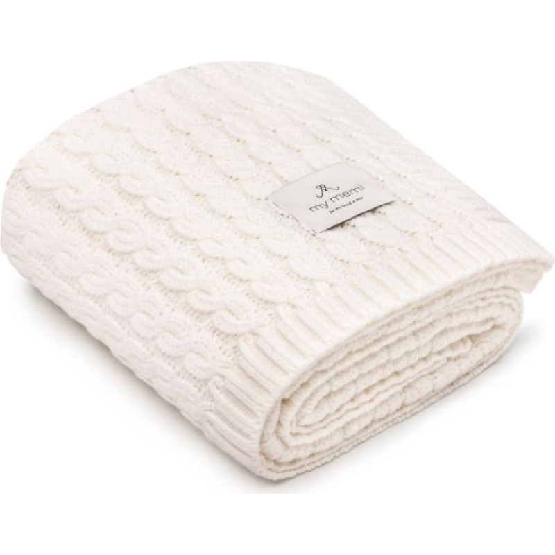 My Memi Silts pleds no 100% merino vilnas Cream - Premium Kolekcija