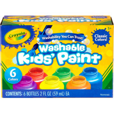 Crayola washable paint bottles, 6ct, 54-1204