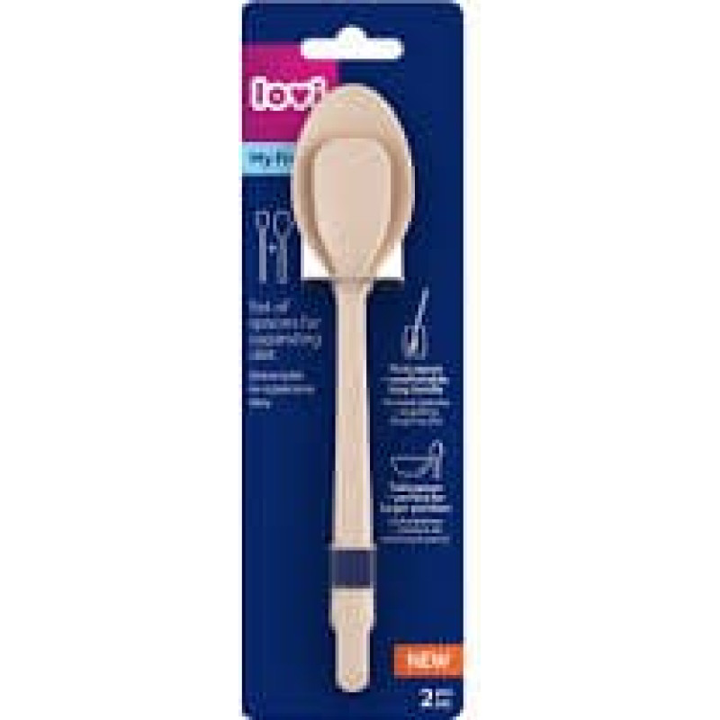 Lovi 35/585_bei Zestaw Pierwsza łyżeczka i łyżka stołowa nude