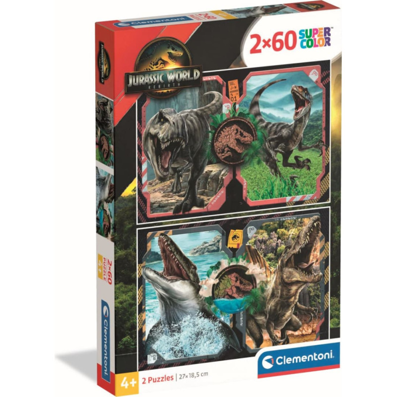Clementoni CHILDREN PUZZLE Jurassic World 2025, 2x60 pcs,, 24830