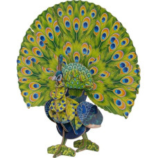 Makebug 3D Paper puzzle green peafowl, MB-D-0016