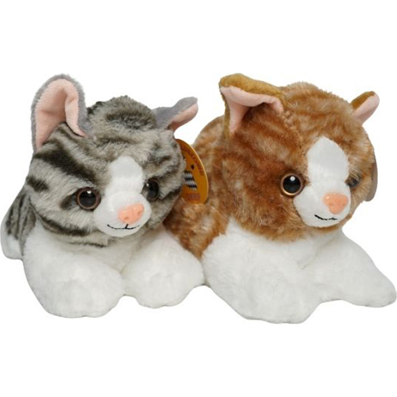 KOT PRĘGOWANY LEŻĄCY Z DŹWIĘKIEM 2 KOLOR