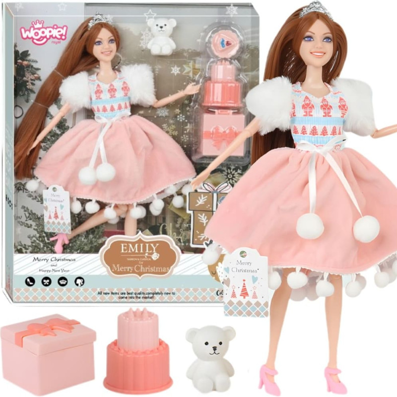Woopie ROYAL Lalka Emi Świąteczna Księżniczka z Misiem