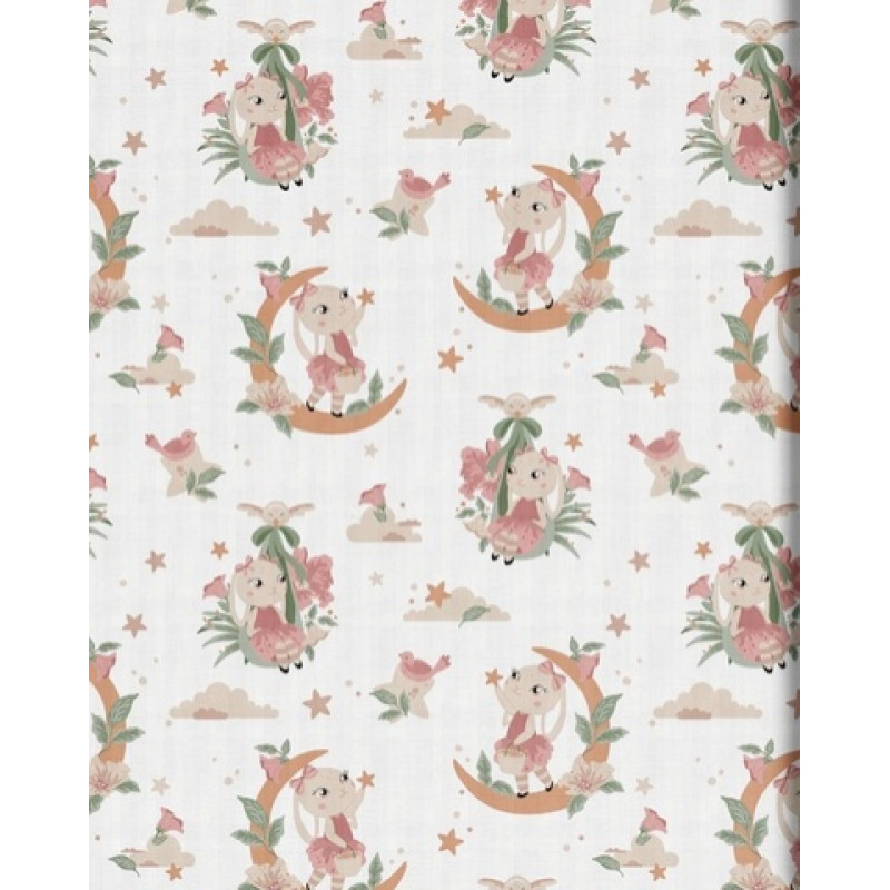 Minikid Autiņ&scaron; marles BUNNY STAR 70x80 cm