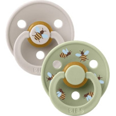 Bibs Studio Collection Colour Round круглые пустышки &ndash; Urban Garden Bumblebee Mushroom Mix 0-6м 2шт