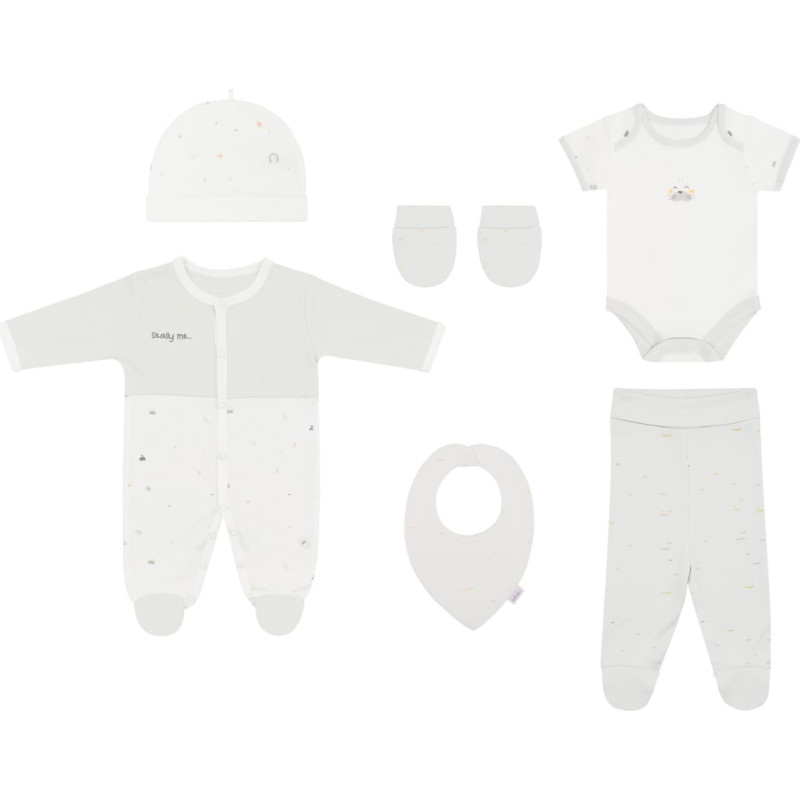 Newborn romper set 6pcs Bear with me Blue