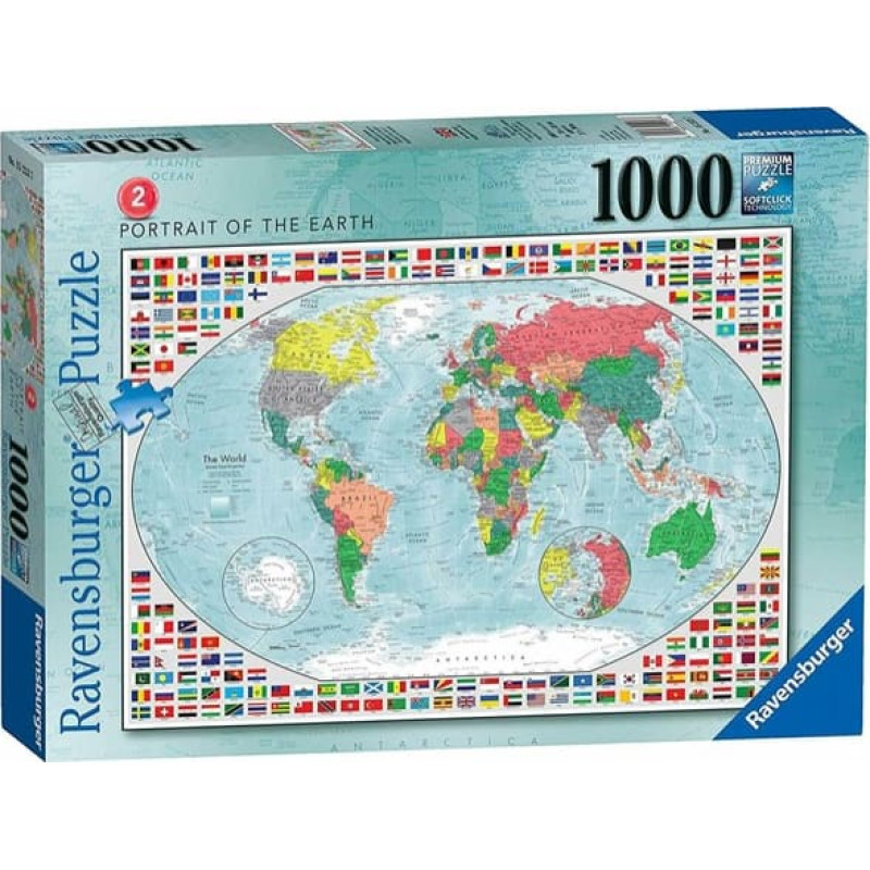 Ravensburger Пазл 1000 Портрет Земли: карта мира