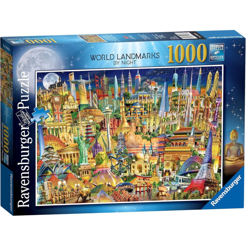 Ravensburger Пазл 1000 Мировые достопримечательности ночью