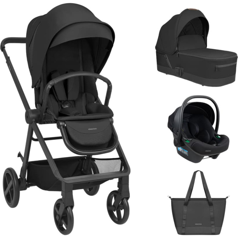 Stroller 3in1 with carrycot Mia Black 2026