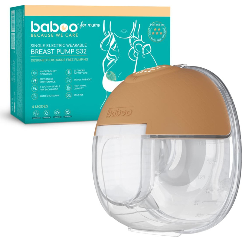 Baboo Портативный беспроводной молокоотсос hands-free