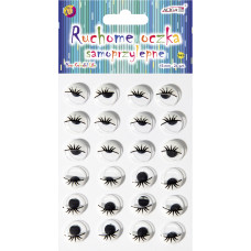 RUCHOME OCZKA Z RZĘSAMI 24 SZTUKI