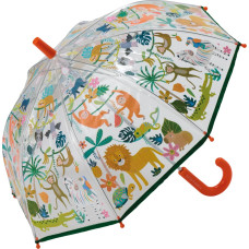 Floss & Rock Colour Changing Umbrella - Jungle, transparent
