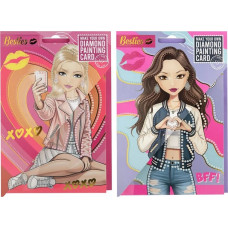 Besties teemanditikandiga kahepoolne kaart koos ümbrikuga