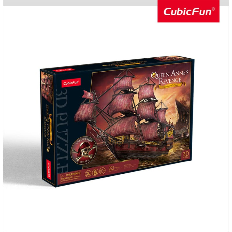 Cubic Fun CUBICFUN 3D пазл &laquo;Queen Anne&rsquo;s Revenge&raquo;, юбилейное издание (красное)