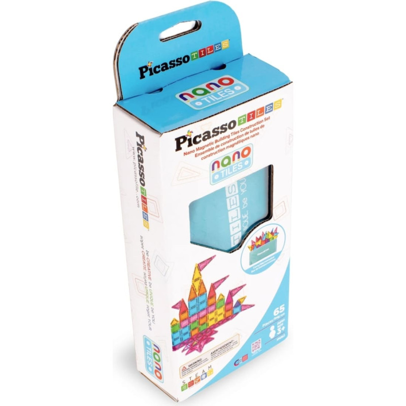 Picasso Tiles Magnetic Construction Set with Pencil Case 65 pcs, PN03