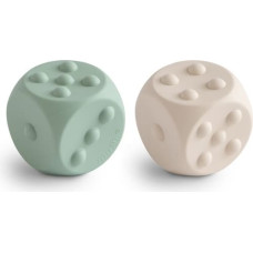 Mushie MU100218 Zabawka sensoryczna kostka pop it 2-pak Cambridge Blue / S