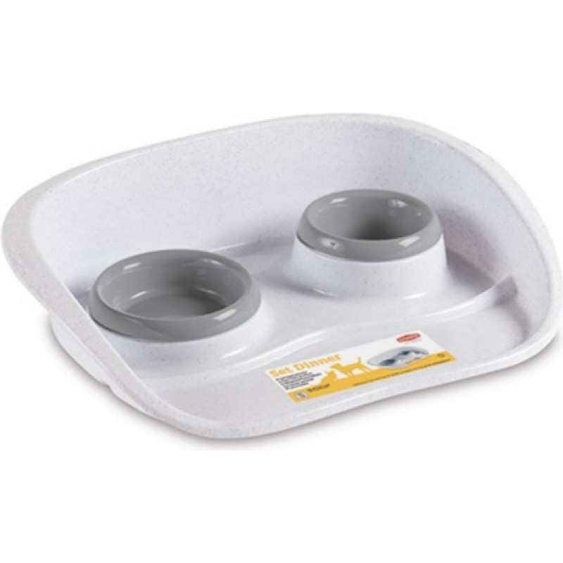 Stefanplast Набор мисок Set Dinner 0,25+0,35л 46х35х11см серый